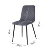 Bársony étkezőszék Wizz sötétszürke méretű