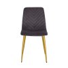 Bársony étkezőszék Wizz sötétszürke arany lábakkal 1