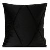 Bársony párnahuzat NALA 1 geometriai varrással - fekete