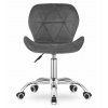 Bársony forgószék AVOLA - sötétszürke