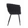 Bársony étkezőszék ORION - fekete