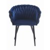 Bársony étkezőszék ORION - sötétkék