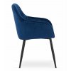 Bársony étkezőszék FORIO - sötétkék