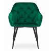 Bársony étkezőszék FORIO - sötétzöld