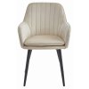 Bársony étkezőszék LUGO - világos bézs