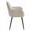 Bársony étkezőszék LUGO - világos bézs