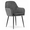 Bársony étkezőszék LUGO - sötétszürke