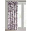 DAVOS Bársonyfüggöny növényi mintával - lila