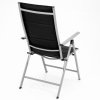 2 db-os kerti összecsukható szék készlet, fekete 5