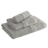 NEL pamut frottír törölköző bársony szegéllyel - acélszürke (Törölköző mérete 30x50 cm)