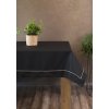 355805 elegantny cierny obrus dorita so striebornou lemovkou 145 x 280 cm