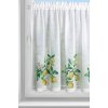 357524 kuchynska zaclonka cloe zdobena citronovou potlacou a cipkou 150 x 90 cm