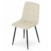 Bársony étkezőszék KARA - bézs (Székek száma 1 darab)