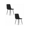 Bársony étkezőszék KARA fekete 2