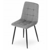 Bársony étkezőszék KARA - szürke (Székek száma 1 darab)