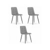 Bársony étkezőszék KARA szürke 3