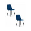 Bársony étkezőszék KARA - sötétkék (Székek száma 1 darab)