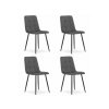 Bársony étkezőszék KARA sötétszürke 4