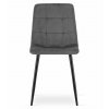 Bársony étkezőszék KARA - sötétszürke (Székek száma 1 darab)