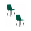 Bársony étkezőszék KARA - sötétzöld (Székek száma 1 darab)