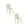 Bársony étkezőszék KARA bézs fém lábak bükk 2