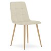 Bársony étkezőszék KARA bézs - fém lábak bükkfa (Székek száma 1 darab)