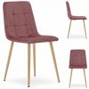Bársony étkezőszék KARA sötét rózsaszín - bükk fém lábak (Székek száma 1 darab)