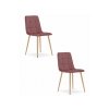 Bársony étkezőszék KARA sötét rózsaszín fém lábak bükk 2
