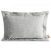 360908 obliecka na vankus zo zenilovej tkaniny eva minge elegant1 v striebornej farbe s jemnymi pruzkami