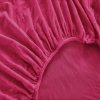 Gumis lepedő gumival, mikroplüss, sötét rózsaszín PRZG 07 3