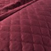 Bársony ágytakaró VELVET3 bordó színben (Dobási méret (szélesség x hossz) 170x210 cm)