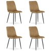 Étkezőszék lávabarna fekete lábakkal 4 db