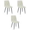 LIBRA étkezőszék krémszínű fekete lábakkal 3 db