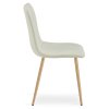 LIBRA étkezőszék - krémszínű, fém bükk lábakkal (Székek száma 1 darab)