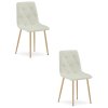 LIBRA krémszínű étkezőszék fém lábakkal, bükkfa, 2 db