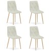 LIBRA krémszínű étkezőszék fém lábakkal, bükkfa, 4 db