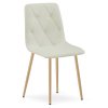 LIBRA étkezőszék - krémszínű, fém bükk lábakkal (Székek száma 1 darab)