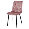 LIBRA étkezőszék - rózsaszín, fekete lábakkal (Székek száma 1 darab)