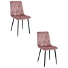 Étkezőszék LIBRA rózsaszín fekete lábakkal 2 db