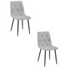 Étkezőszék LIBRA világos szürke fekete lábakkal 2 db