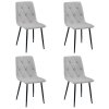 Étkezőszék LIBRA világos szürke fekete lábakkal 4 db