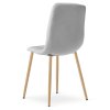 LIBRA étkezőszék - világos szürke fém bükk lábakkal (Székek száma 1 darab)