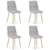 LIBRA étkezőszék világos szürke bükk fém lábakkal 4 db