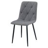 LIBRA étkezőszék - sötétszürke, fekete lábakkal (Székek száma 1 darab)