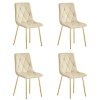 Étkezőszék LIBRA bézs arany lábakkal 4 db