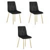 Étkezőszék LIBRA fekete arany lábakkal 3 db
