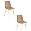 Étkezőszék LIBRA barna arany lábakkal 2 db