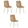 Étkezőszék LIBRA barna arany lábakkal 3 db