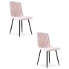 Étkezőszék LIBRA világos rózsaszín fekete lábakkal 2 db