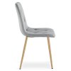 LIBRA bársony étkezőszék - világos szürke bükk fém lábakkal (Székek száma 1 darab)
